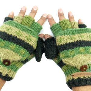 Wollen handschoenen met de hand gebreid