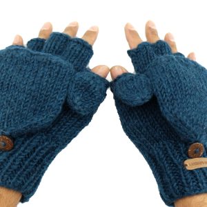 Wollen handschoenen met de hand gebreid