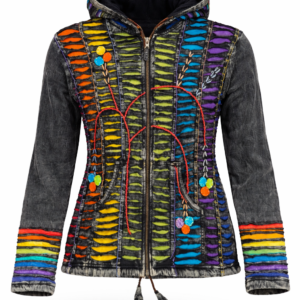 Cotton fleece lined handmade unisex jacket .