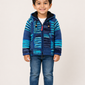 Children woolen jacket with fleece lining