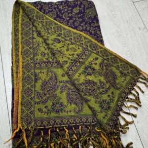 Purple / green shawl